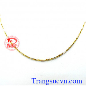 Dây chuyền vàng đốt trắng 18k