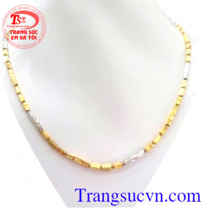 Dây chuyền vàng hai màu