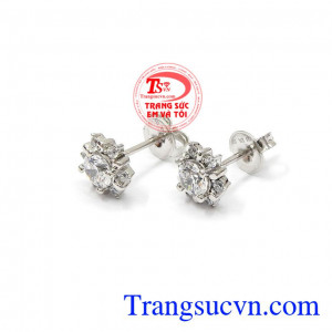 Hoa tai bông hoa vàng trắng