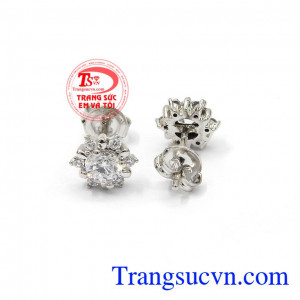 Hoa tai vàng tây dành cho nữ kiểu tinh tế, đeo hoa tai hợp thời trang