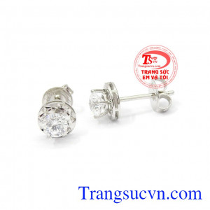 Hoa tai vàng tây dành cho nữ kiểu tinh tế, đeo hoa tai hợp thời trang, (Bông tai)