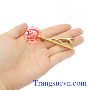 Kẹp caravat thanh lịch vàng 14k chất lượng.