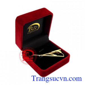 Kẹp caravat thanh lịch vàng 14k