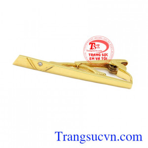 Kẹp caravat thanh lịch vàng 14k được chế tác từ vàng 14k chất lượng.