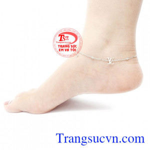 Lắc chân vàng trắng nữ đẹp