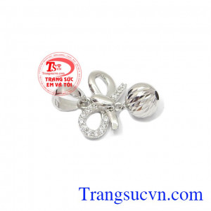 Mặt dây nơ vàng trắng 10k, chất lượng uy tín, bảo hành 6 tháng, giao hàng nhanh trên toàn quốc