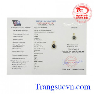 Mặt dây nữ vàng Sapphire sang trọng.