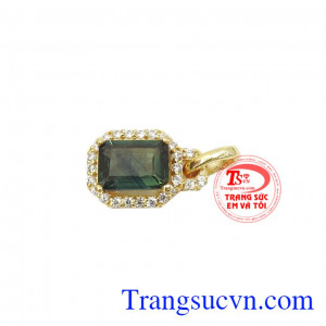 Mặt dây saphir quyền quý màu sắc đặc biệt quý hiếm vàng 14k, bảo hành 12 tháng, giao hàng nhanh trên toàn quốc