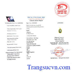 Giấy kiểm định từ trung tâm ngọc học
