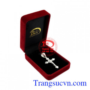 Mặt dây thánh giá bạc tinh tế 