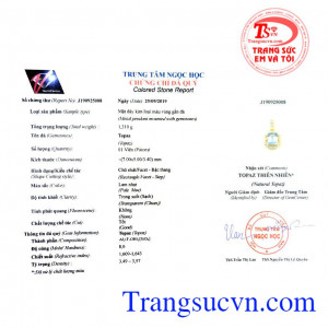 Giấy kiểm định từ trung tâm ngọc học