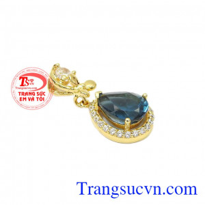 Thiết kế sang trọng, tinh tế thích hợp là món quà tặng cho người phụ nữ của bạn,Mặt dây topaz thiên nhiên