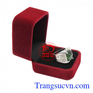 Nhẫn bạc nam ngọc cẩm thạch
