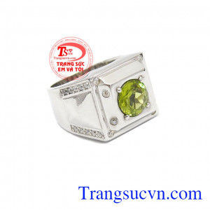 Nhẫn bạc nam Peridot bạc đẹp, chất lượng uy tín, giao hàng nhanh trên toàn quốc