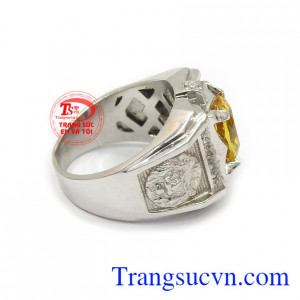 Nhẫn bạc thạch anh vàng mạnh mẽ là món quà tuyệt vời cho người yêu thương.