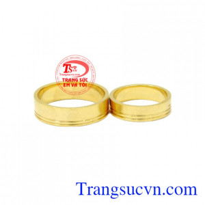 Nhẫn cưới vàng trơn 10k kiểu dáng đơn giản , hiện đại mang lại hạnh phúc lứa đôi. 