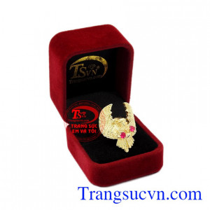 Nhẫn nam vàng đại bàng