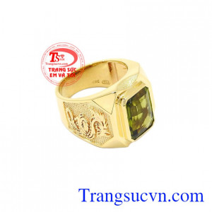 Nhẫn nam vàng Peridot chất lượng giao hàng trên toàn quốc.