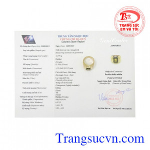 Nhẫn nam vàng Peridot chất lượng