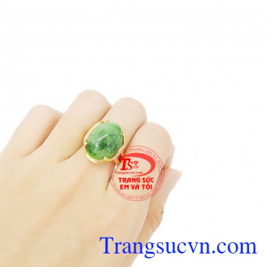 Nhẫn nữ vàng jadeite