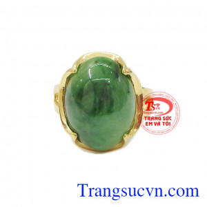 Nhẫn nữ ngọc cẩm thạch đại cát vàng 10k chất lượng uy tín, bảo hành 6 tháng, giao hàng nhanh trên toàn quốc
