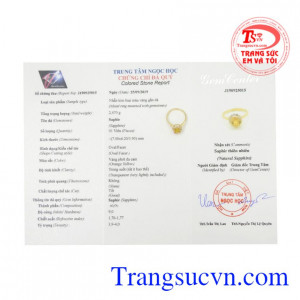 Nhẫn nữ Sapphire vàng nổi bật
