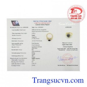 Nhẫn nữ vàng Sapphire sang trọng
