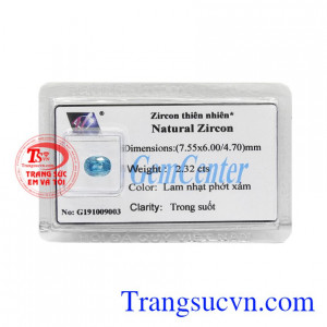 Đá Zircon ép vỉ may mắn có giấy kiểm định đá quý uy tín, chất lượng màu đẹp. 