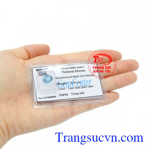 Đá Zircon ép vỉ có giấy kiểm định từ trung tâm kiểm định đá quý uy tín.