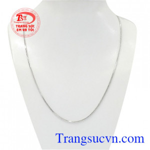 Dây chuyền nữ vàng trắng dịu dàng vàng 10k được nhập khẩu ở Italy chất lượng.