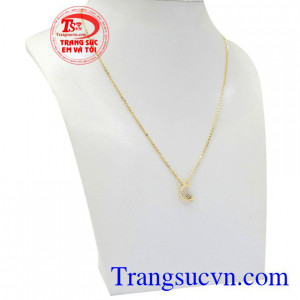 Dây chuyền nữ xinh xắn vàng 10k đeo hợp thời trang, chất lượng.