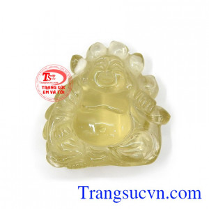 Di Lặc Thạch anh vàng sang trọng chạm khắc đẹp, chất lượng cao, đeo thời trang và sang trọng