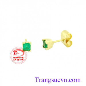 Hoa tai đá quý Emerald