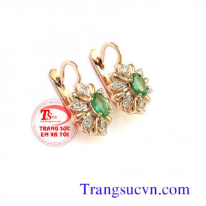 Hoa tai vàng tây Emerald 
