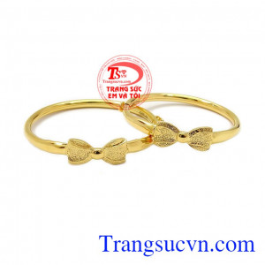 Sản phẩm thích hợp làm quà tặng, bảo hành 6 tháng, giao hàng toàn quốc,Lắc tay nơ vàng trẻ em