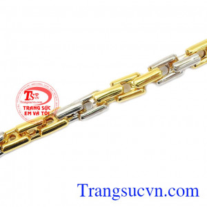Sản phẩm dễ dàng kết hợp với nhiều trang phục khác nhau,Lắc tay vàng nam mạnh mẽ
