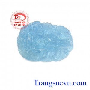 Mặt dây Aquamarine bình an có giấy kiểm định, giao hàng nhanh trên toàn quốc