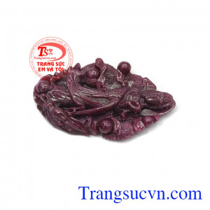Mặt dây Ruby bình an có giấy kiểm định, giao hàng nhanh trên toàn quốc