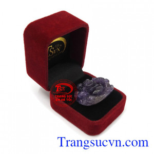 Mặt Di Lặc thạch anh tím bình an thương hiệu uy tín, chất lượng, chế tác theo yêu cầu.