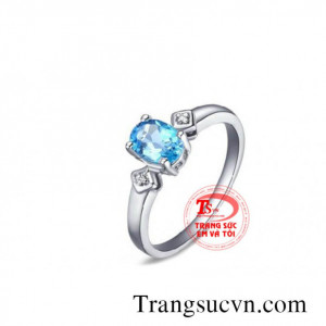 Nhẫn đá topaz đẹp nữ 