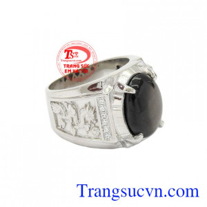 Nhẫn nam bạc Sapphire sao đẹp giao hàng trên toàn quốc.