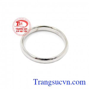 Nhẫn nam vàng trắng đơn giản thích hợp làm món quà hoàn hảo cho phái mạnh,Nhẫn nam vàng trắng đơn giản