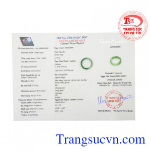 Nhẫn ngọc Jadeite chất lượng đẹp