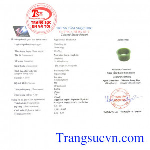 Giấy kiểm định từ trung tâm ngọc học
