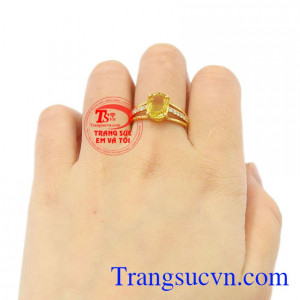 Nhẫn nữ Sapphire vàng chất lượng vàng 18k