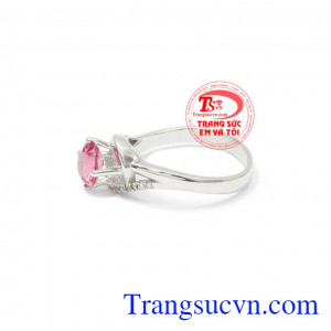 Nhẫn nữ Spinel đá quý vàng 10k, bảo hành 6 tháng, giao hàng nhanh trên toàn quốc