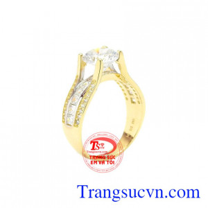 Nhẫn nữ vàng nổi bật được nhập khẩu từ Korea vàng 10k chất lượng.