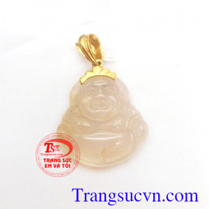 Phật di lặc thạch anh hồng đeo hợp thời trang, giao hàng trên toàn quốc.