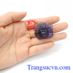 Phật Di Lặc thạch anh tím hiền hòa thương hiệu uy tín, chất lượng, chế tác theo yêu cầu