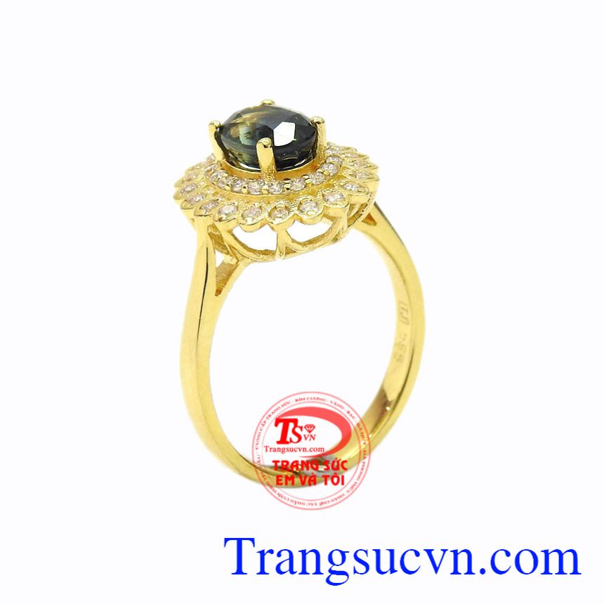 Nhẫn nữ vàng sapphire duyên dáng
